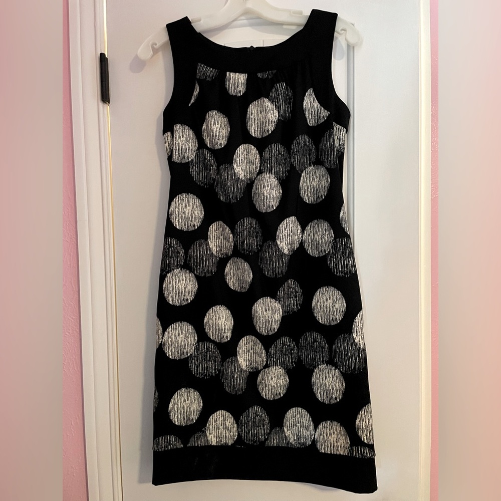 AB Studio black/white print dress, size 2